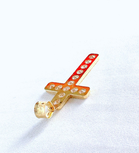 Dije En Forma De Cruz Sencilla Md 2.1 Cm De Oro 10k