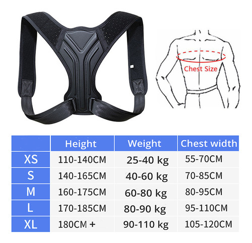 Corsé Corrector De Postura, Columna Vertebral Y Clavícula
