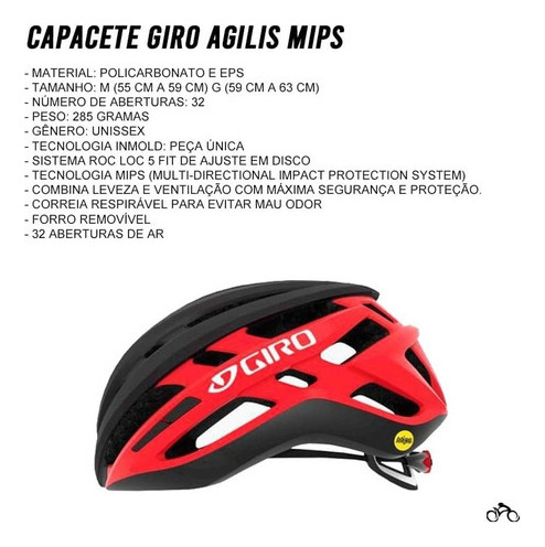 Capacete Bike Giro Agilis Com Mips Ciclismo Mtb Spd Original