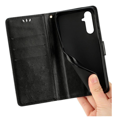 Funda Con Tapa Para Samsung Galaxy A36, Correa De Muñeca Con Función Atril, Piel Sintética, Tarjetero, Cierre Magnético