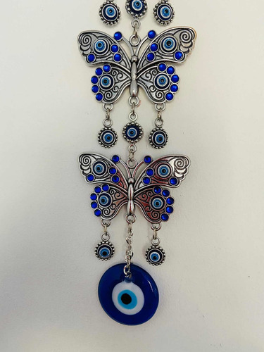 Imagen 3 de 4 de Adorno Pared Mariposas Con Ojo Turco