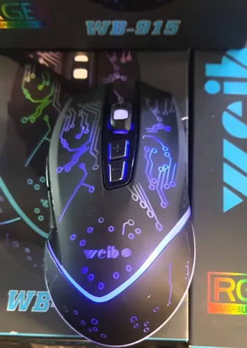 Mouse Gamer 7 Botones Optico Usb 2400 Dpi Retroiluminado