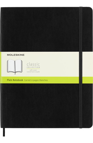 Moleskine Clásico Tapa Suave Xl 7.5x9.5 Liso/en Blanco