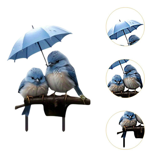 J Bluebird Plano 2d Con Escena De , Decoración De Estaca De