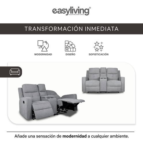 Sofa Reclinable Con Portavasos Love Seat Moon Easy Lving
