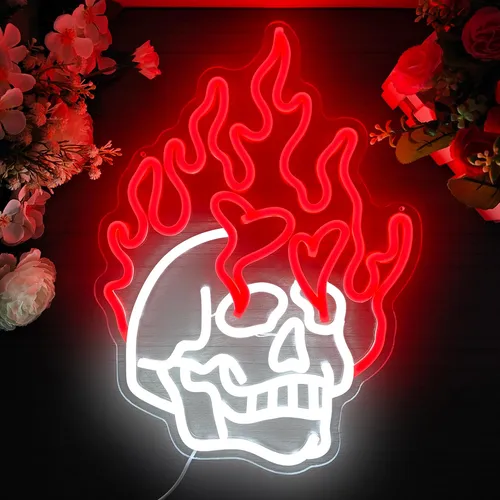 Letreros De Neon Calavera Para Dormitorio