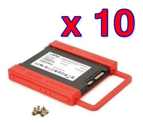 Kit 10 Un Suporte Para Instalar Ssd Ou Hd De Notebook Em Pc