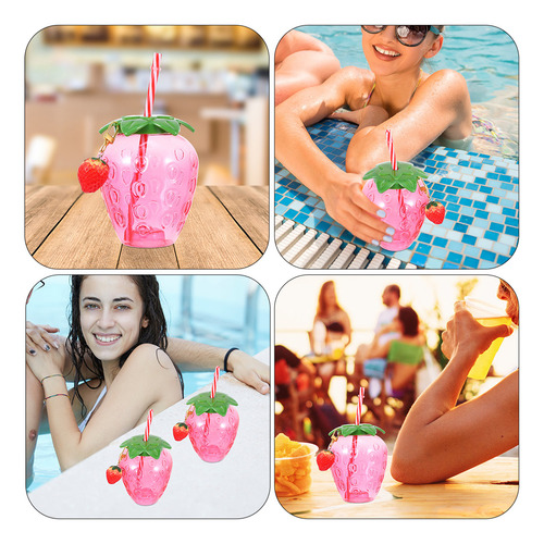 Vasos De Agua Con Forma De Fresa, Vasos Para Beber Bebidas F