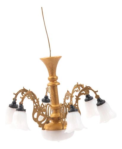 Lámpara De Araña A Escala 1/87, 3v/12v, Mesa De Dorado