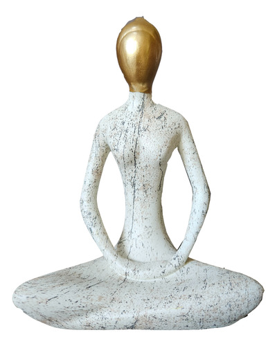 Escultura Yoga Figura 20x14x8 Cm Deco Meditacion Reiki