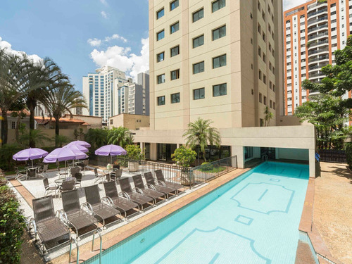 Flat No Pool Em Moema, Próximo A Av. Ibirapuera - Sf27479