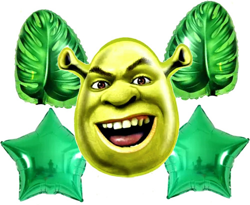 Set Globos Shrek Felices Para Siempre Decoración Cumpleaños