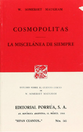 Libro - Cosmopolitas La Miscelanea De Siempre, De Somerset 