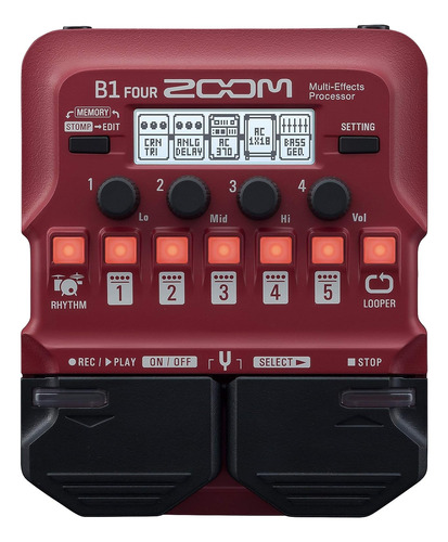 Pedal Multiefectos Para Bajo Zoom B1 Four, Con Más De 60...