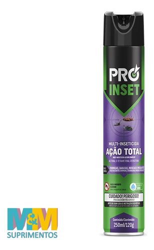 Multi Inseticida Pro Inset 250ml Ação Total Aerossol