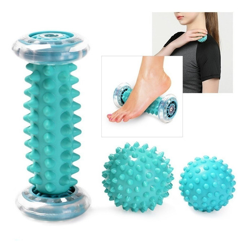 Massagem Plantar Fascita Nos Pés Rolo Com Bola De Massagem