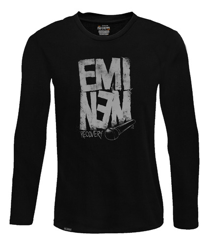 Camiseta Manga Larga Hombre Eminem Rap Música Lbo2