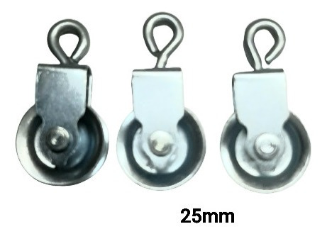 Roldanas De Chapa Galvanizada De 25,32,38 Y50mm X 2 Doc. C/u