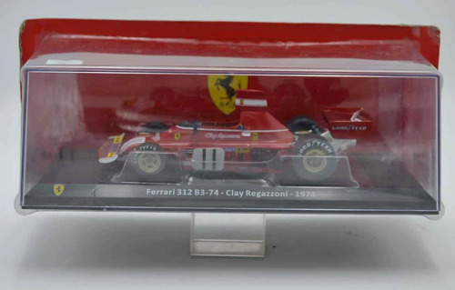 Ferrari 312 B3 # 11 Clay Regazzoni 1974 C/cupula Escala 1/24 Rojo