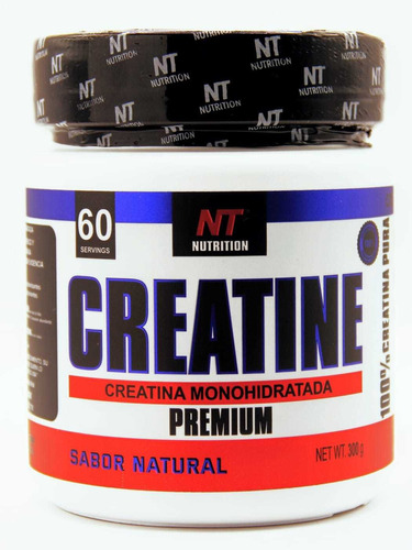 Creatina Monohidratada Premium 300g Nt Nutrition 60 Servs Sabor Sin sabor