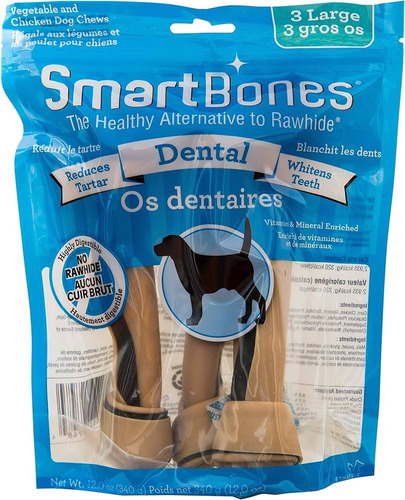 Smartbones Dental 3 Pzs LG, Sin Carnaza