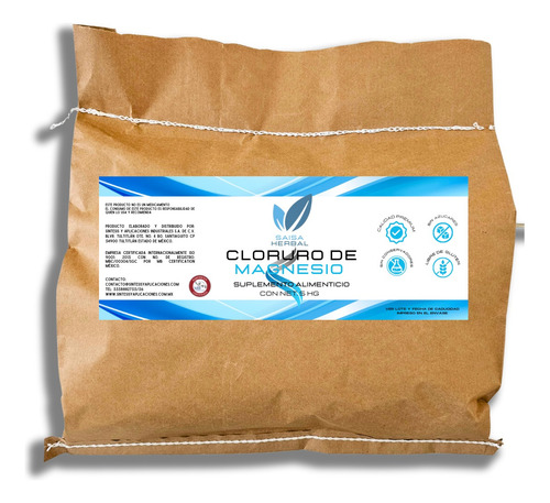 Cloruro De Magnesio 5 Kg.