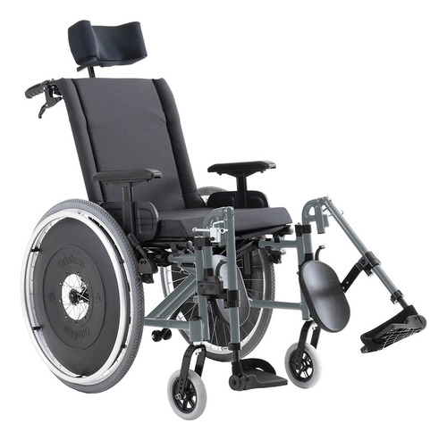 Cadeira De Rodas Avd Alumínio Avd Reclinável 42 Cm Ortobras Cor Azul-marinho