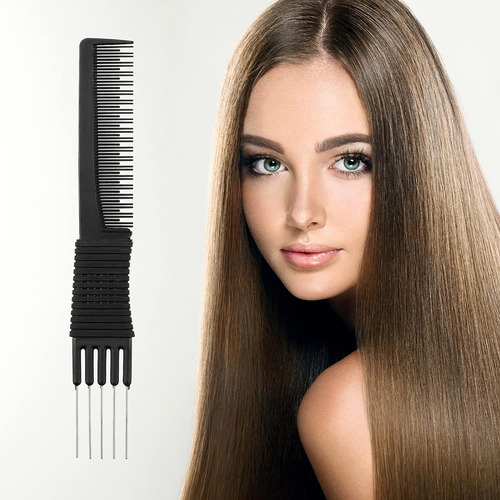 Paquete De 3 Peines De Carbono Con PĂșas De Metal, Salon Aa