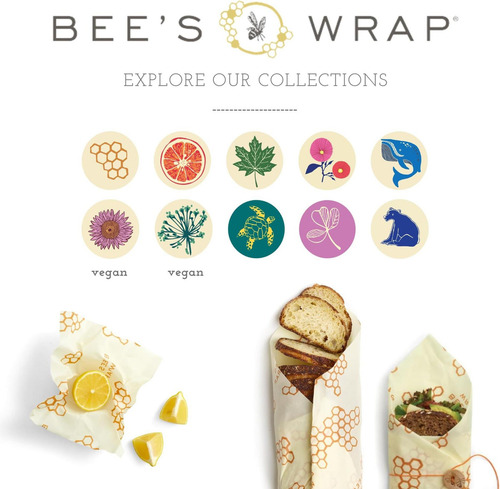Bees Wrap Envolturas Reutilizables De Cera De Abejas Para Al