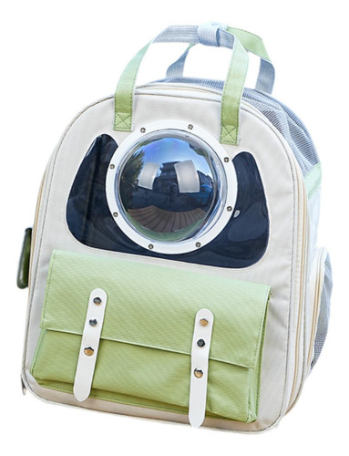 Mochila Para Gato Transportista Portátil De Verde