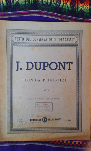 Dupont Tecnica Pianistica Partitura  Envios Mdq