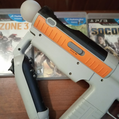 Kit Rifle Con Mandos Ps3 Con Juegos Fisicos Ps3 Sony