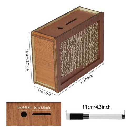 Para Caja De Ahorros De Madera Para Ahorrar Dinero,