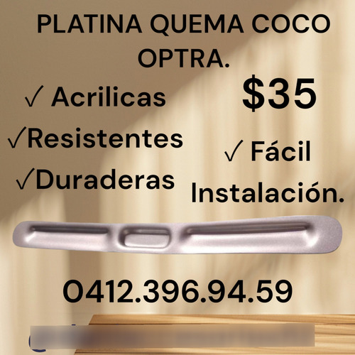 Platinas, Molduras, Para Quemacoco De Optra.
