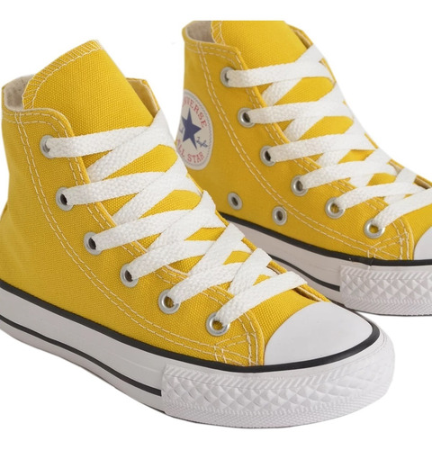 Tênis All Star Converse Infantil Bota Amarelo - Original | Mercado Livre