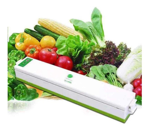 Maquina Selladora Al Vacio Alimentos + Bolsas Color Verde