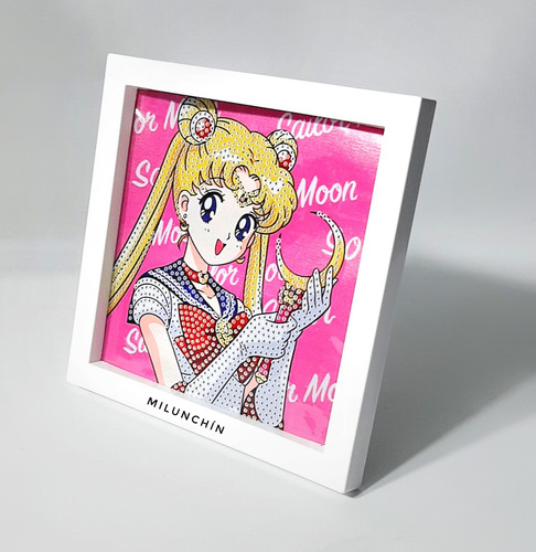 Pintura En Diamantes Diamonds C/porta Retrato Kitty Y Mas Sailor Moon