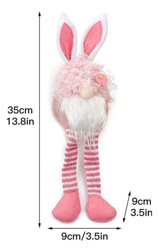 Yellow Led Gnome Santa Plush Decor 35x9x9cm
