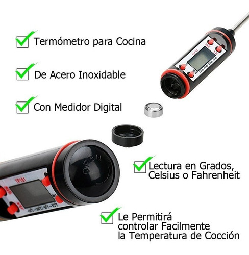 Imagen 6 de 7 de Termometro Para Cocina Temperatura Coccion Gastronomia