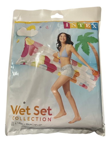 Colchoneta Cama Inflable Para Alberca Intex1.83x69cm + Bomba
