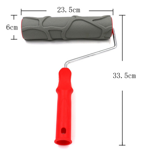 Hrodillo De Goma Texturizado En Relieve De 13 Pulgadas Diy