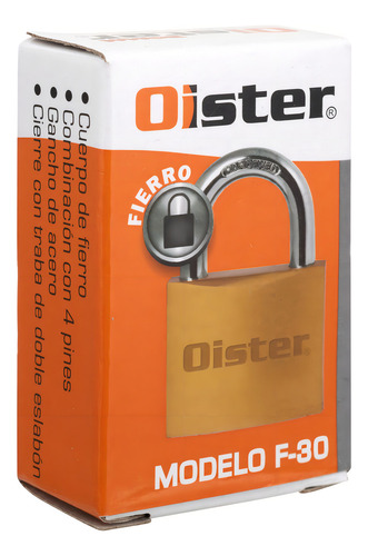 Candado Oister 30mm Linea Xtra Alta Resistencia 3 Llaves