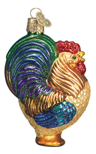 Adornos De Vidrio Soplado Con Forma De Gallo Navideño Del Vi