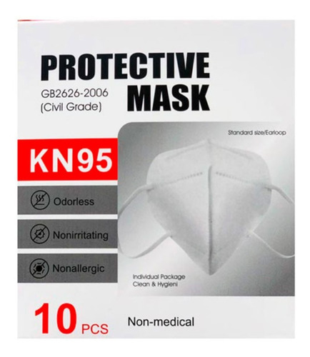 10 Mascarillas Kn95 Certificadas - Genuinas Kn95