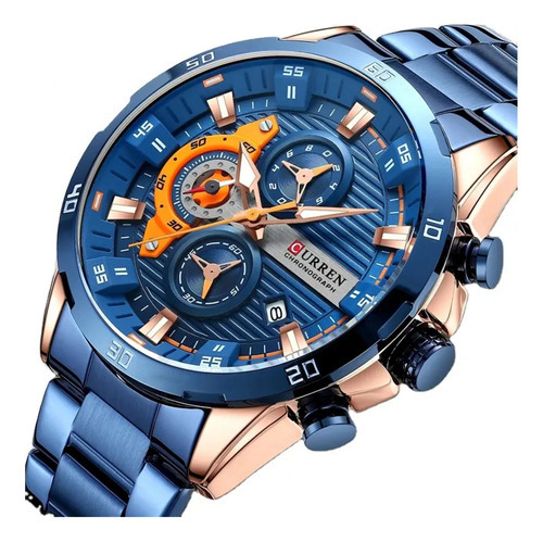 Relógio masculino Curren 8402 8402 azul