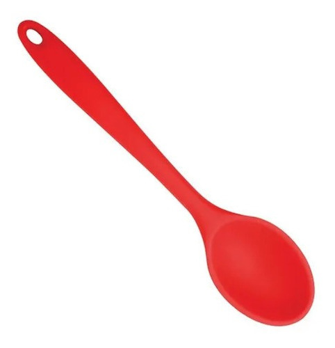 Colher Em Silicone Um Lindo Utensílio Para Sua Cozinha Cor Vermelho Cor do cabo Vermelho