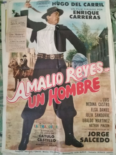 Poster Pelicula * Amalio Reyes * Hugo Del Carril - Año 1970