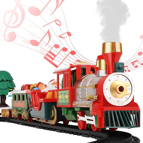 Christmas Train With Toy Lights And Sounds