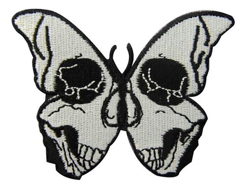 Parche Bordado Con Diseño De Calavera Y Mariposa, Para C