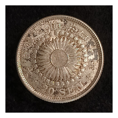 Japón 20 Sen 1907 (40 Meiji) Exc Plata Y 30